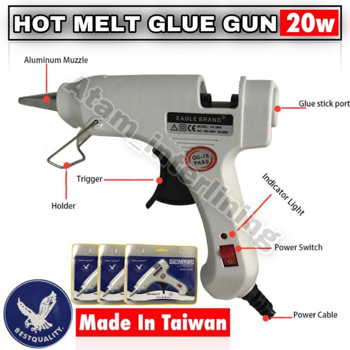 HOT MELT GLUE GUN 20w Eagle | tembakan lem lilin | alat lem tembak | lem tembak | lem lilin tembak |