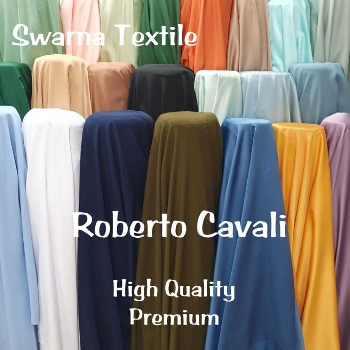 Kain Roberto Cavalii / bahan furing / satin Roberto Cavalii