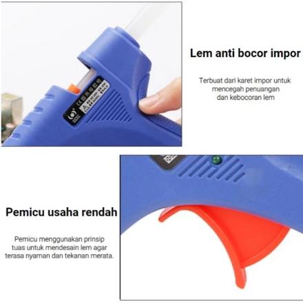 Lem Tembak On Off Lottol bagus Hot Melt Glue Gun 20watt