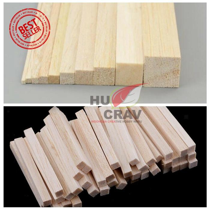 NEW HARD Stic Balsa Wood Bridge 3x3 x1000mm Jembatan BRIDGE Kayu Stik Maket