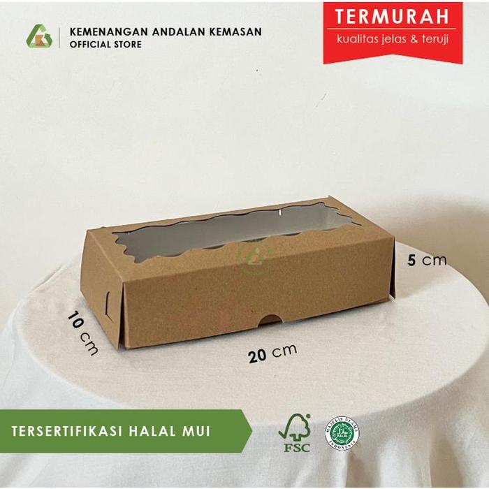 Box Brownies Jendela // Dus Brownies 20x10x5 Jendela // Kemasan Brownies Laminasi Food Grade (WAJIB 