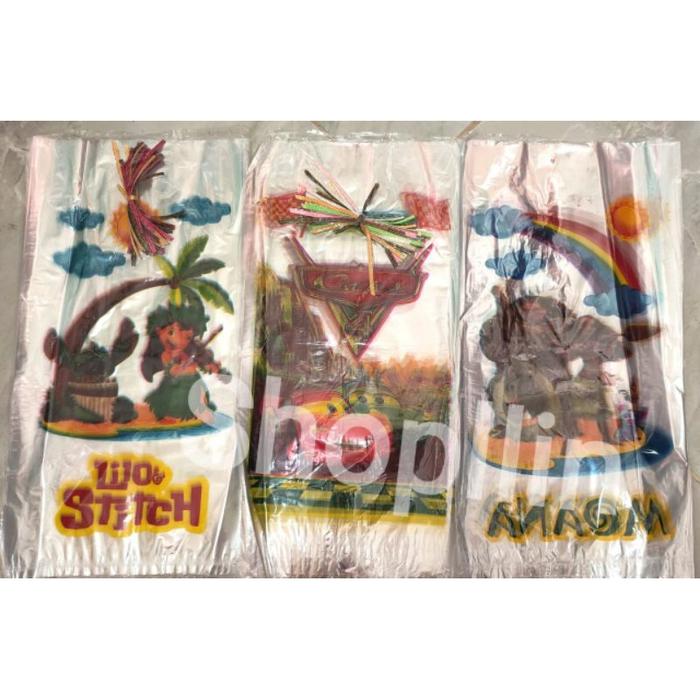 ( 40pcs ) TERMURAH Plastik ciki Ultah / plastik snack ulang tahun anak karakter / Plastik Ulang Tahu