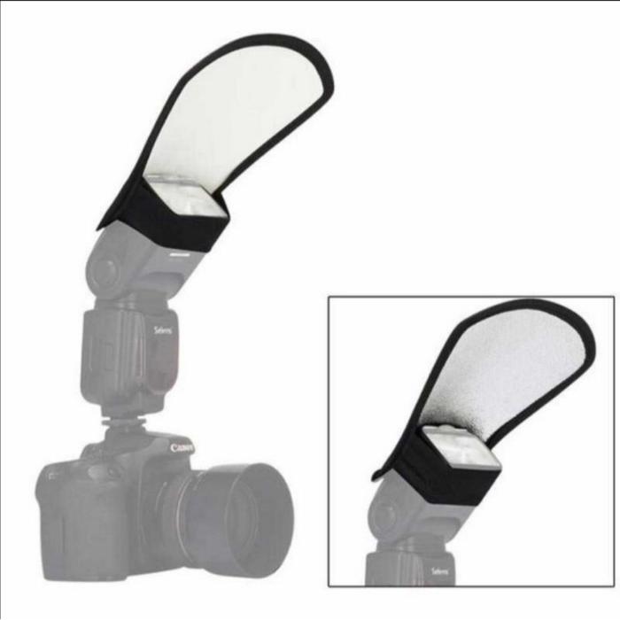Flash Reflektor Diffuser 2in1 Silver White Speedlite Universal