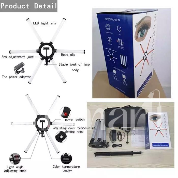 Profesional Lampu Starlight Makeup Portable Ring Light Tripod Lampu Ring Light Lampu Make Up Ring Li