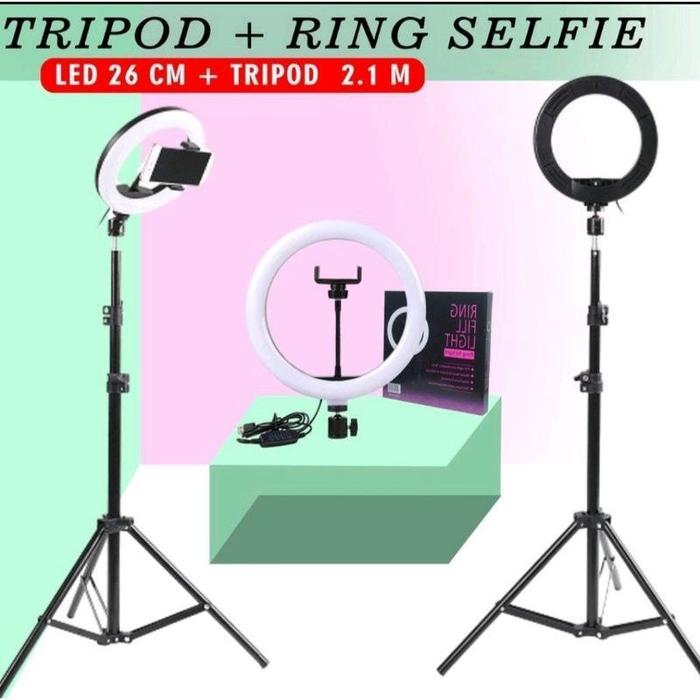 TRIPOD PLUS RING LIGHT LED 26 CM TRIPOD RING LIGHT 2.1 M