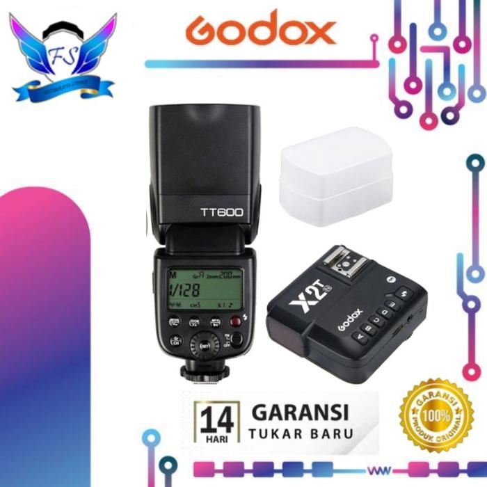 Speedlite Flash Godox TT600 TT 600 Universal + Trigger Godox Canon NiKon Sony Fuji Plus Diffuser GAR