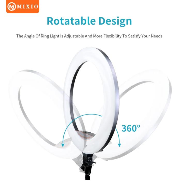 MIXIO RING LIGHT UP YOUR BEAUTY 45CM + Tripod 2.1M