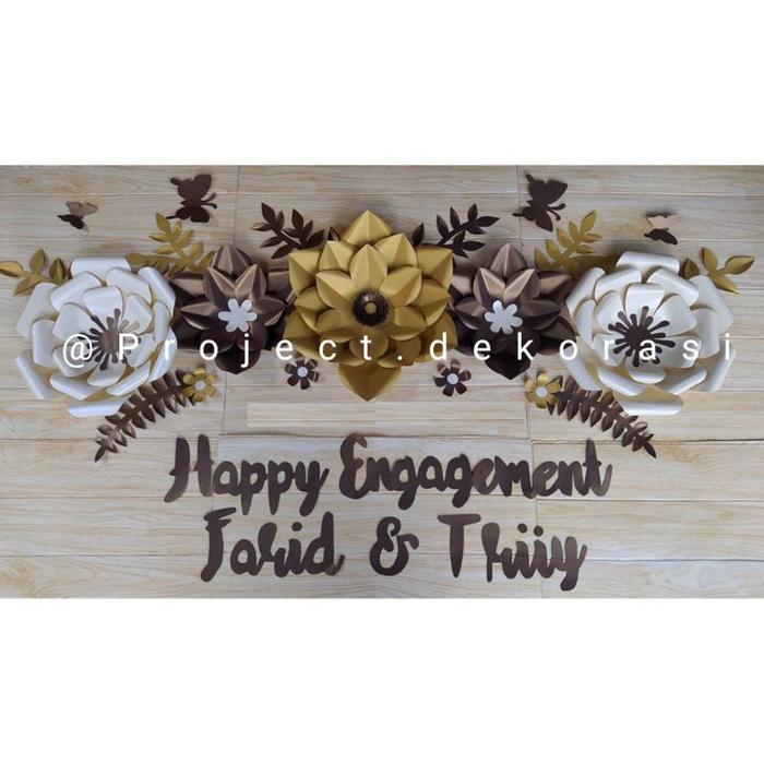 (FREE GIFT) Dekorasi simpel/ set paperflower murah/ backdrop lamaran murah