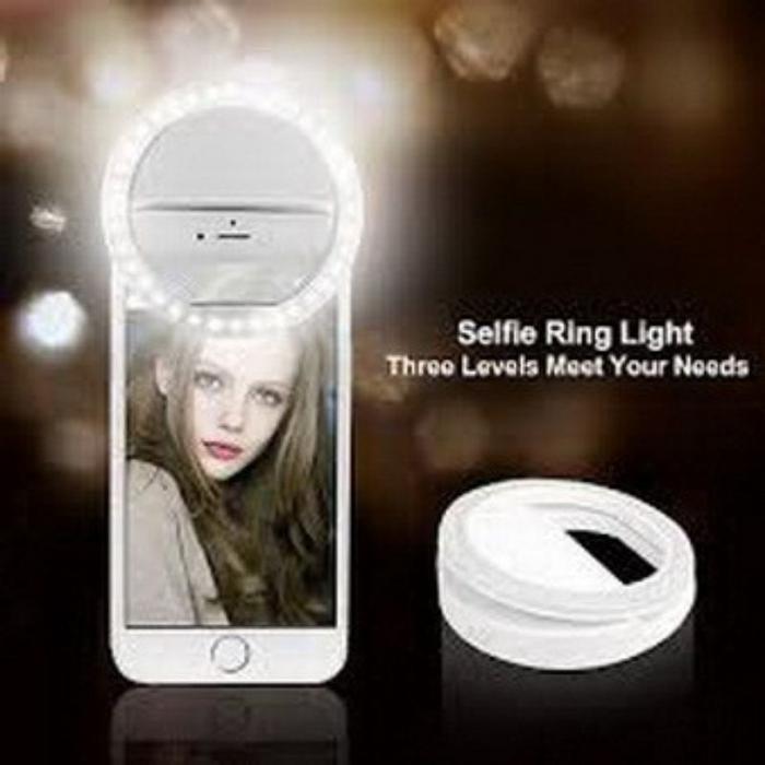 Selfie Ring Flash Fill Light Clip Camera/baterai recharger (Azzahratoserba22)