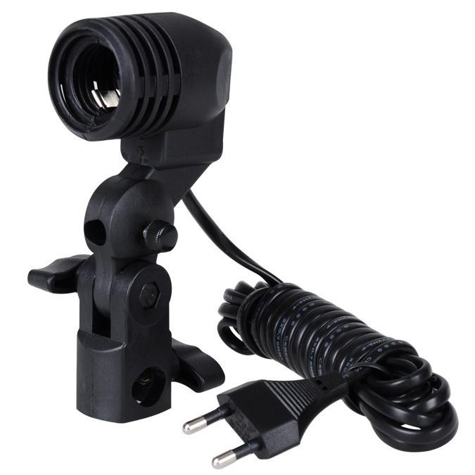PAKET Lampu Kipas + Light Stand Fitting Bohlam Lighting Holder Ring Single Socket E27 Dudukan Payung