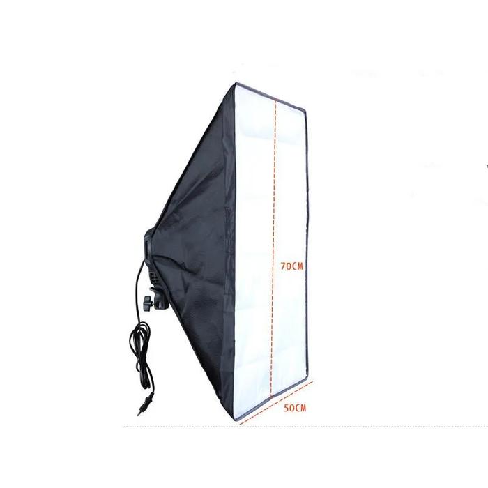 Set Lampu Softbox 4 Socket 50x70cm Payung E27 + Light Stand 2M Tripod Studio Kotak Soft Box Four Rin