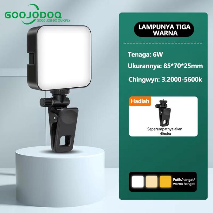 Selfie light portable Clip Fill Light LED Video Light Camera Light 3 Cold Shoe Mini Vlog Fill Lamp P