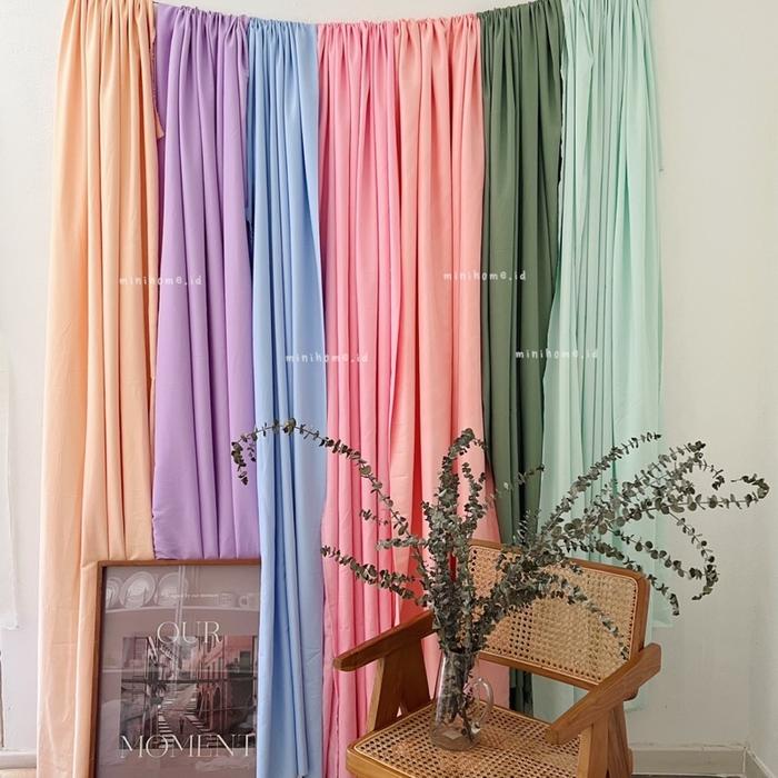 [MINIHOME] L240 kain backdrop polos kain background warna warni pastel aesthetic foto studio putih k