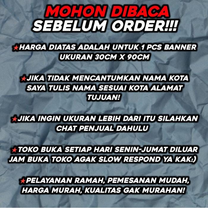 Spanduk banner mafia sholawat hitam bisa custom