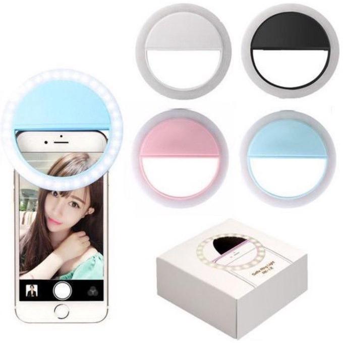 Ring Light Lampu Selfie Bulat Untuk Kamera HP Smartphone Lampu Flash