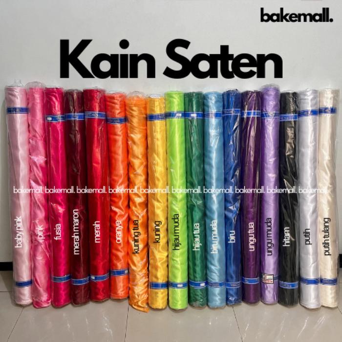 kain SATIN POLOS TEBAL SATEN ENGLAND CLARISA 120 cm craft dekorasi schruncie kain hampers parsel kai