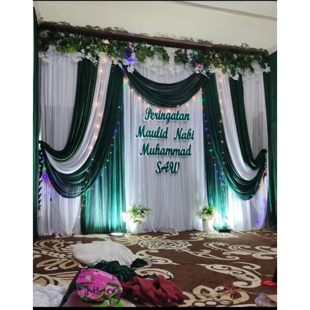 Backdrop/Background siap pakai tinggi 3 meter lebar 3 meter
