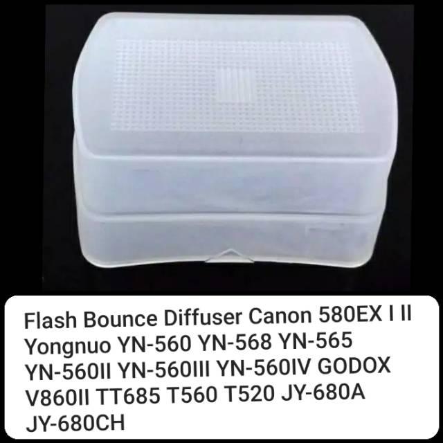 Flash Bounce Diffuser Canon 580EX I II Yongnuo YN-560 YN-568 YN-565 YN-560II YN-560III YN-560IV