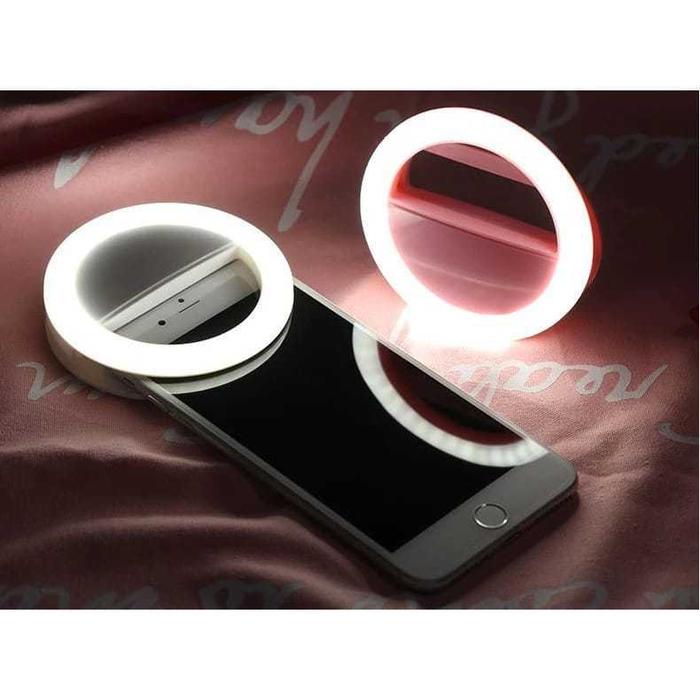Ring Selfie LED Lampu Selfie Bulat Untuk Kamera HP Mikro USB Ring Bulat