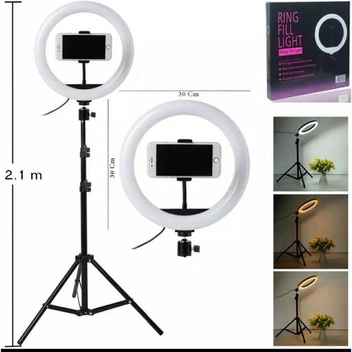 Tripod Ringlight Fullset Plus Lampu Ringlight 26cm