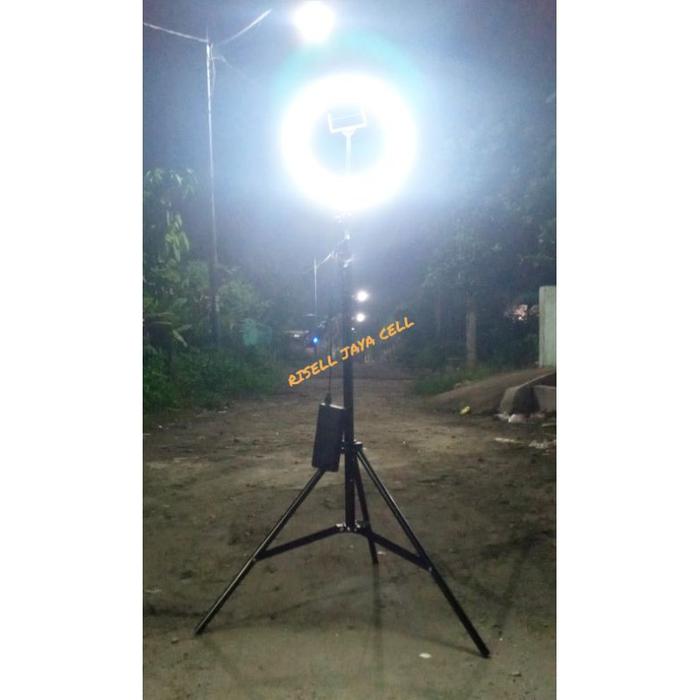 Lampu Ringlight 26 cm + Tripod 2,1 Meter Lampu Mua