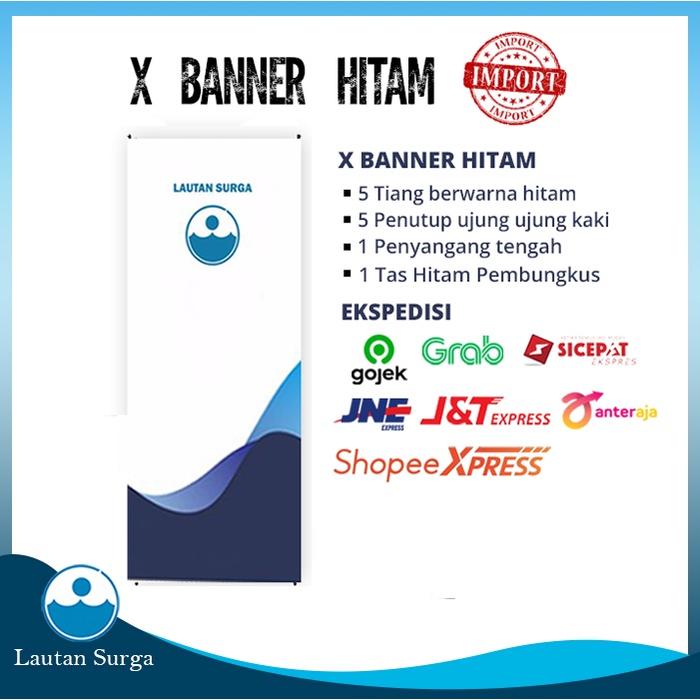 Standing Banner Poster X Banner Alumunium Ukuran 60x160 Y Banner Standing Hitam Murah Stand Banner