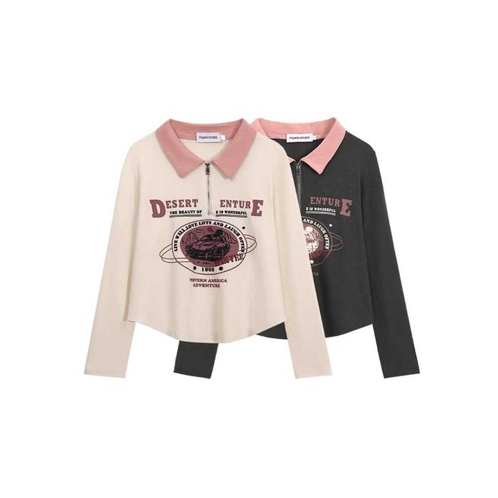 DESERT ENTURE THE BEAUTY OF WONDERFULL KERAH ZIPPER T-SHIRT KEKINIAN NS