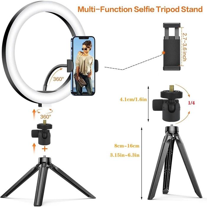 PAKET RINGLIGHT 33CM + TRIPOD BESI RING LIGHT MAKE UP 16 26 33 35 30 CM TIKTOK LAMPU RIAS SMARTPHONE