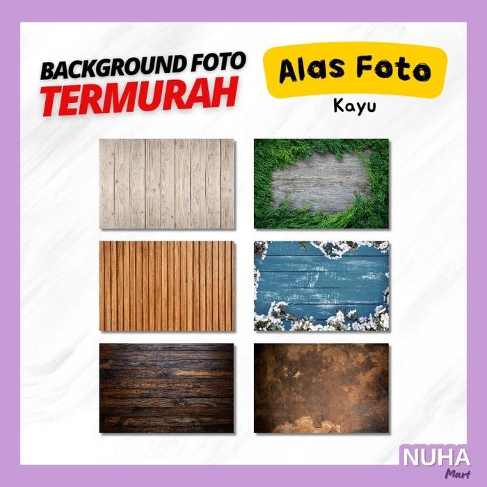 Alas Background Foto Motif Kayu A3+ 3D Realistik Backdrop props mini studio