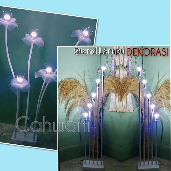 Standing lampu dekorasi, standing lampu kelopak bunga, terlaris,backdrop dekorasi pelaminan, bunga k