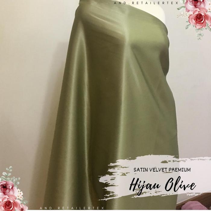 Bahan Kain Satin Velvet Premium Background Backdrop Foto Produk OOTD Estetik Warna Putih Tulang
