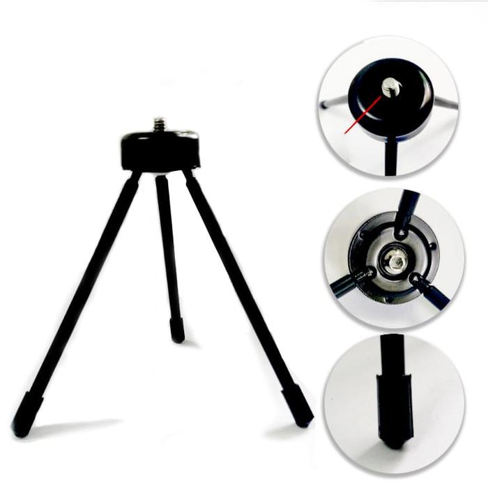 [PAKET] Mini Tripod Besi Buat Ringlight Kamera Tongsis Selfie Vlog Tiktok