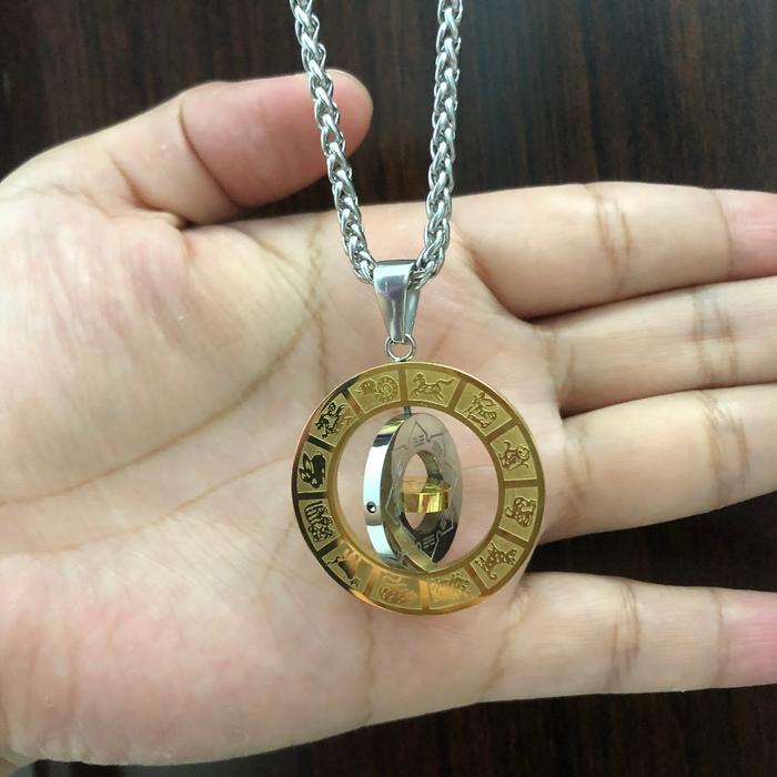 Kalung Shio Bulat / Kalung Liontin 12 Chinese Zodiac / Kalung Simbol 12 Shio / Kalung Shio China Bis
