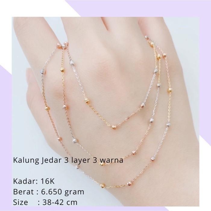 Kalung Emas Jedar 3 Layer 3 Warna 6.650 Gr