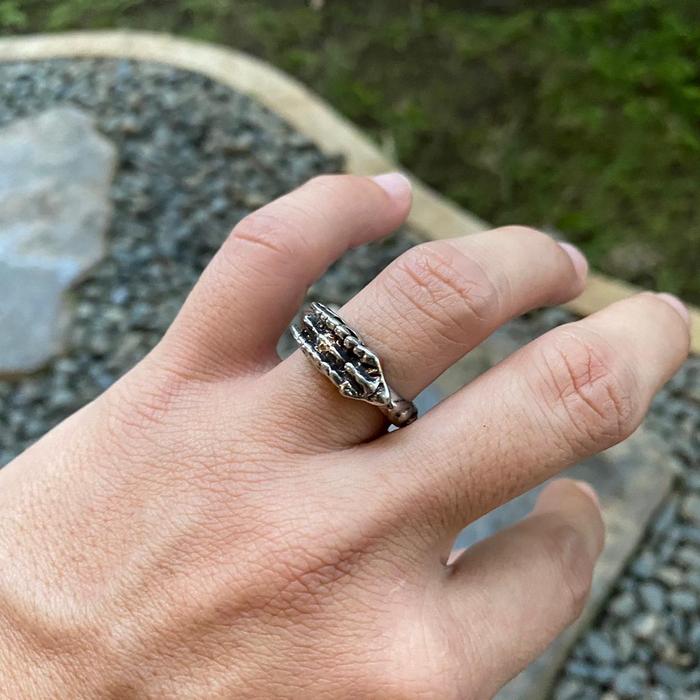 Aksesoris Cincin Pria Naga Gerigi / Cincin Naga Cowok / Mythology Dragon Nidhogg Ethnic Style Amulet