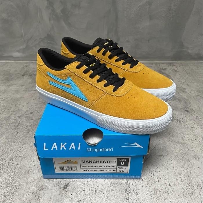 Sepatu Lakai Manchester Black Suede - Sepatu Skateboard Lakai