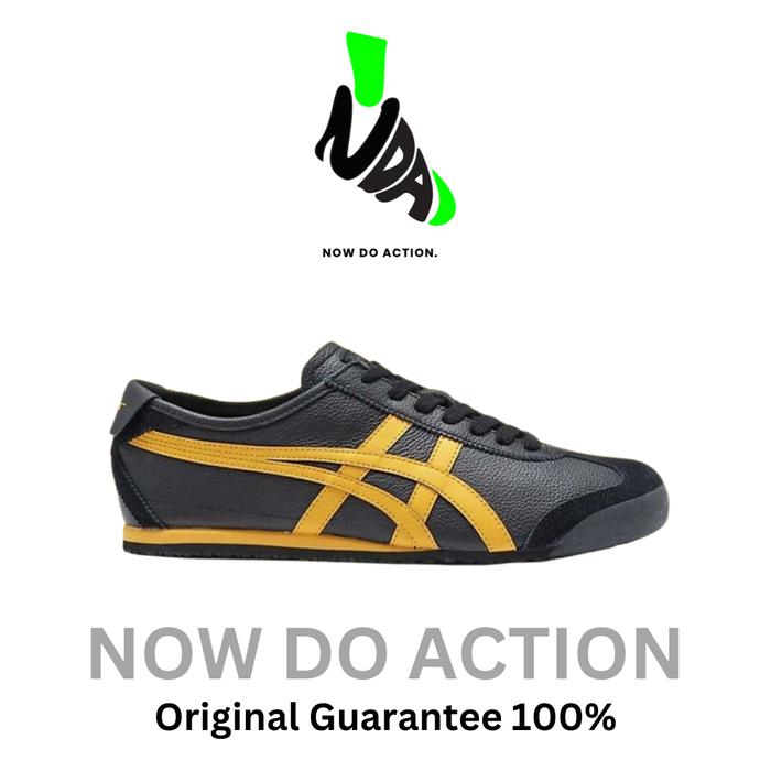 SEPATU SNEAKERS PRIA ONITSUKA TIGER MEXICO 66 BLACK YELLOW (1183A201-003) Original 100%