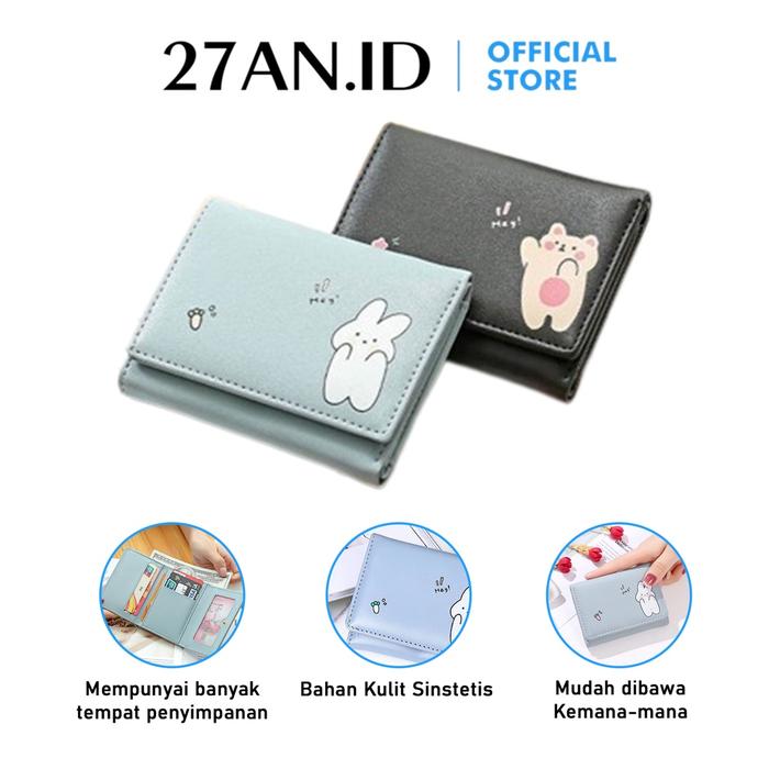 Dompet Lipat Wanita Motif Karakter Lucu A76 Dompet Uang Kertas Dompet Multifungsi Import Organizer K