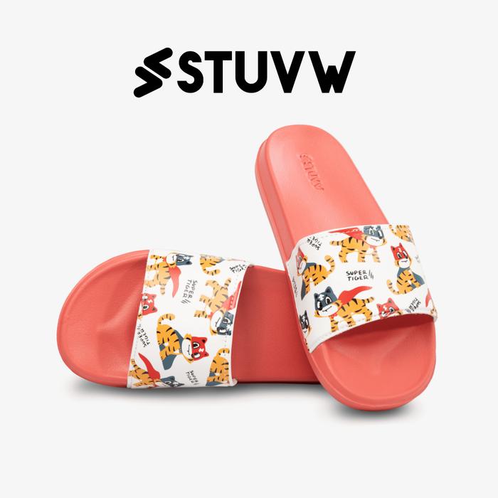 Stuvw Sandal Tiger Red - Slides Sendal Selop Anak Harimau (Best Quality)