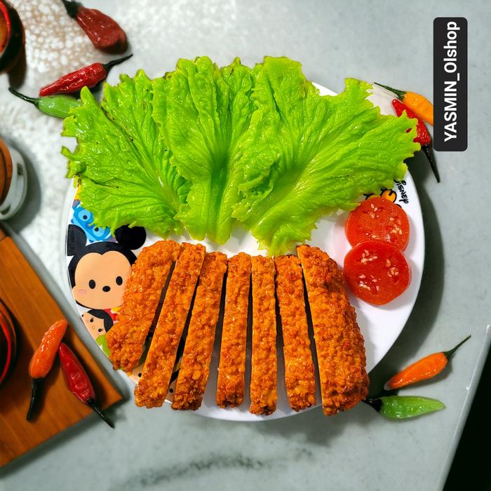 Replika Makanan chicken katsu / dummy makanan chicken katsu / dekorasi etalase jualan / replika main