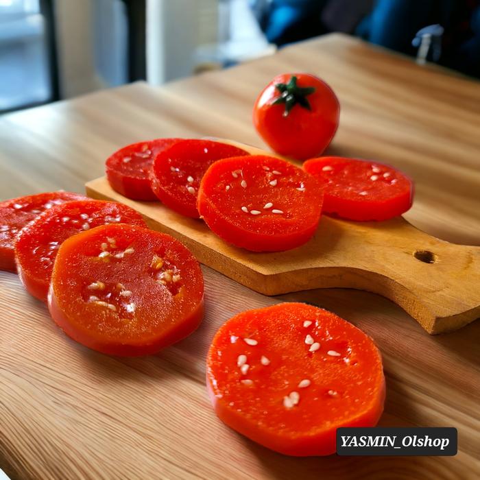Replika sayuran sliced tomat / dummy sayuran sliced tomat / replika mainan / pajangan dekorasi hiasa