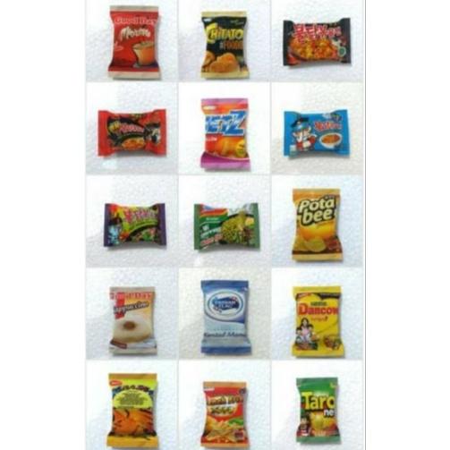 Tempelan kulkas miniatur snack