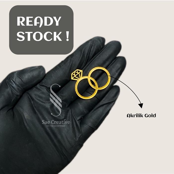 replika cincin dummy cincin wedding ring mainan perhiasan mainan ukiran laser cutting acrylic perhia