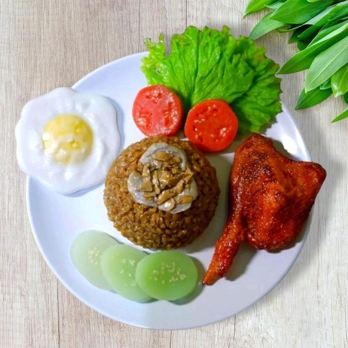 Replika nasi goreng Paket lengkap / dummy makanan / Mainan anak / Edukasi anak / Dekorasi meja makan