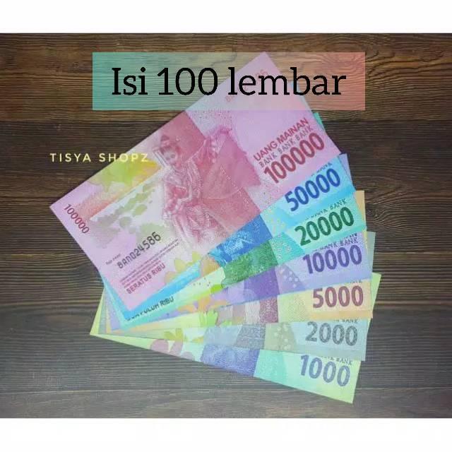 tisyaShopz - isi 100 lembar Uang Mainan / Mainan anak-anak