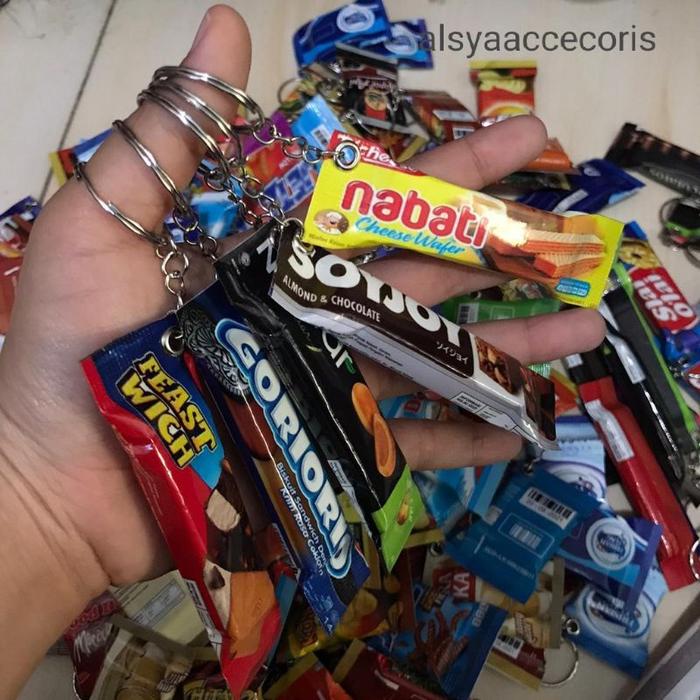 [GROSIR] GANTUNGAN KUNCI SNACK/GANTUNGAN MINIATUR MAKANAN PER PCS