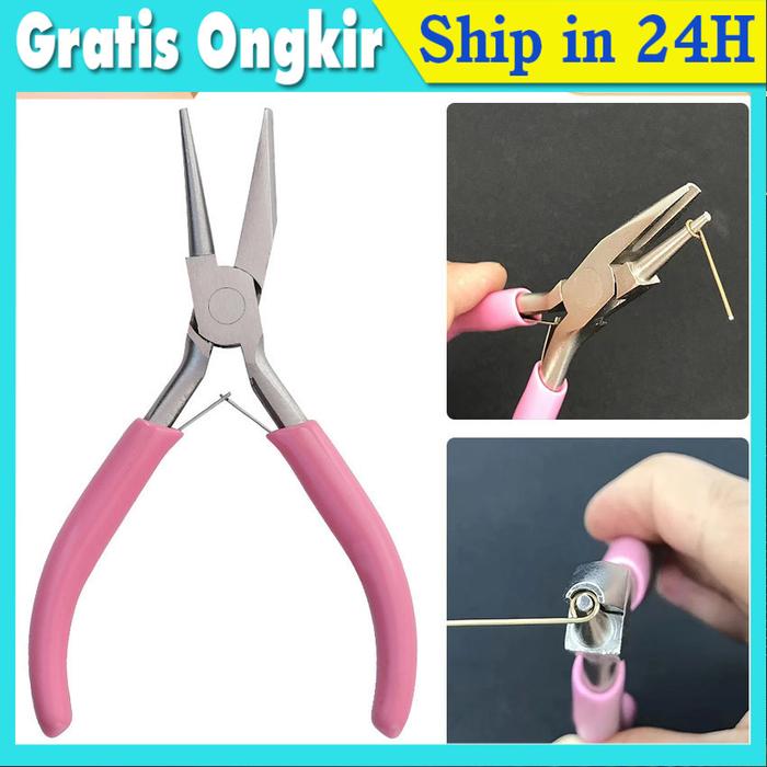 Pink Tang Loop Tang Umpan Handmade Tang Pembulat Kawat