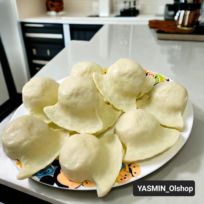 Replika makanan pempek isi Telur besar / dummy makanan mpek-mpek / dekorasi / hiasan /pajangan etala