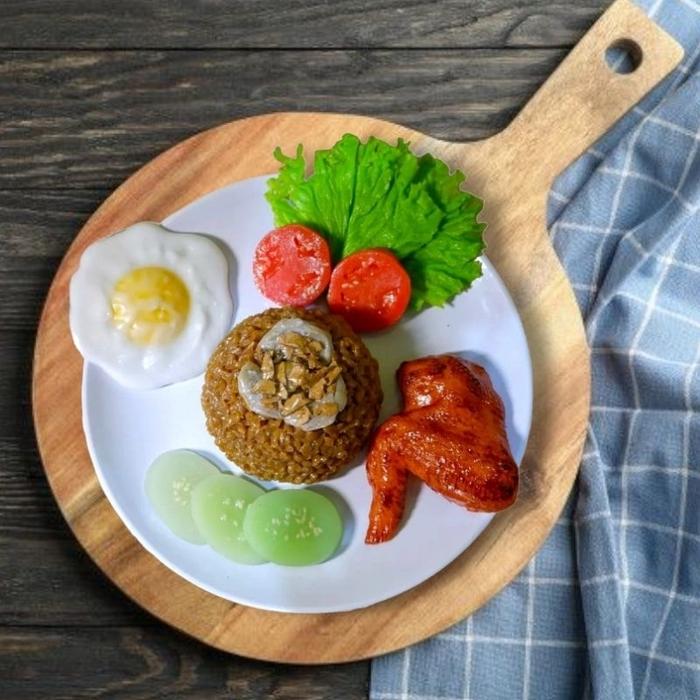 Paket lengkap Replika nasi goreng / dummy makanan / Mainan anak / Edukasi anak / Dekorasi meja makan