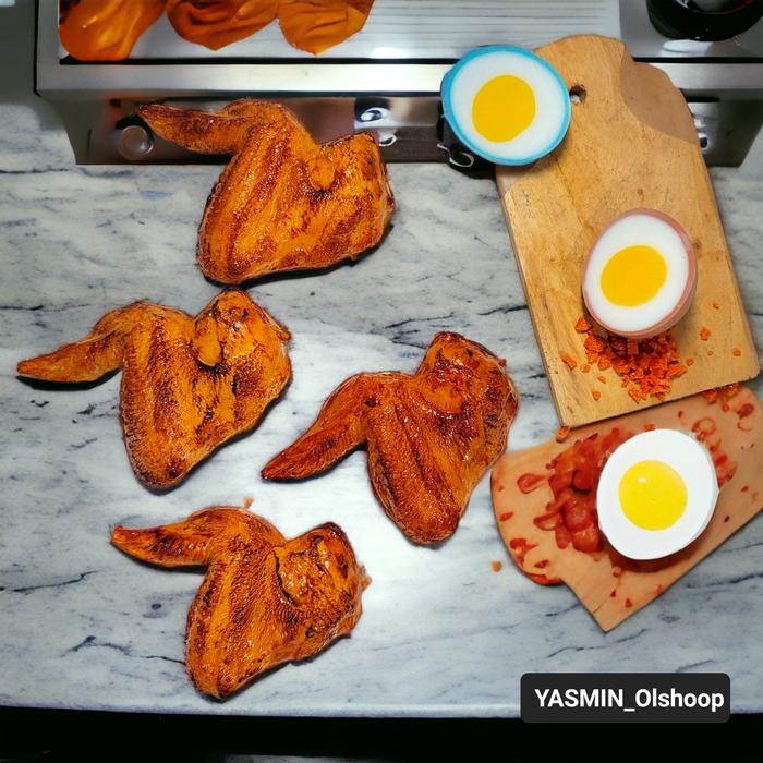 Replika makanan ayam goreng /dummy makanan aym goreng/dekorasi hiasan meja makan/ pajangan etalase j